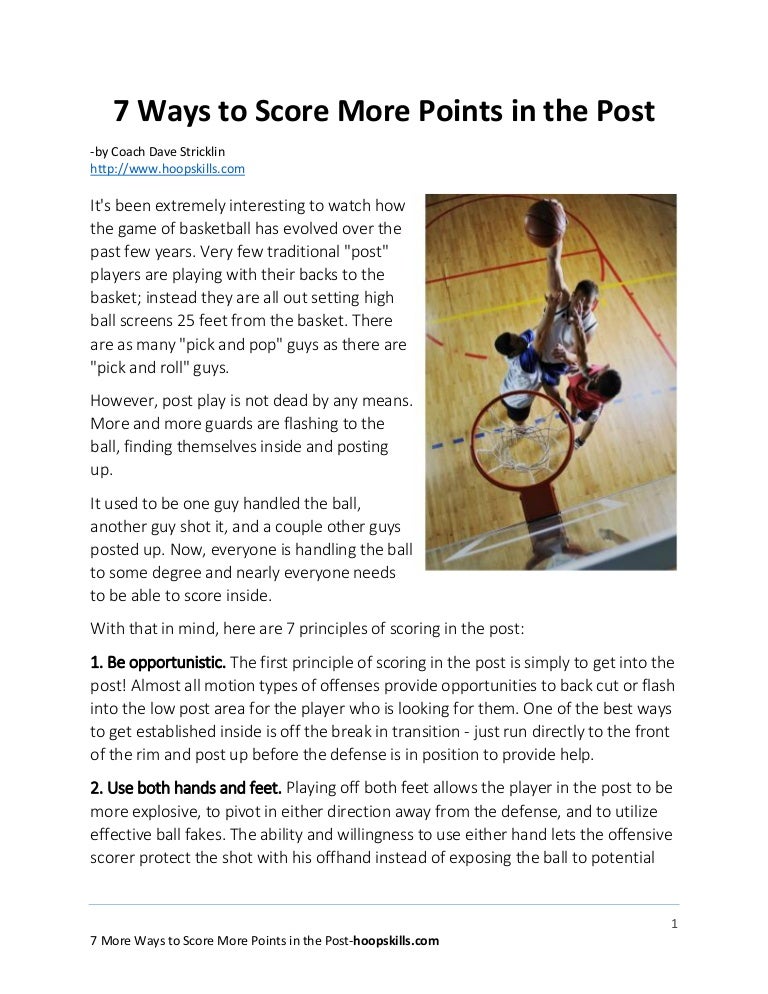 7 ways to score more points in the post in basketball
