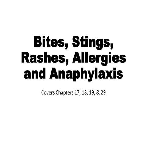 7 wfa bites, stings, allergies and anaphylaxis