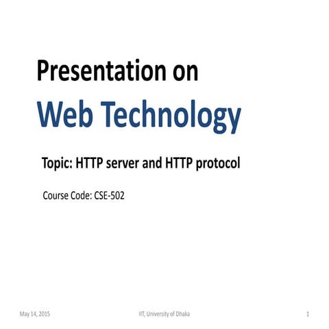 Introduction to HTTP for 3rd year undergraduate | PDF | Internet ...