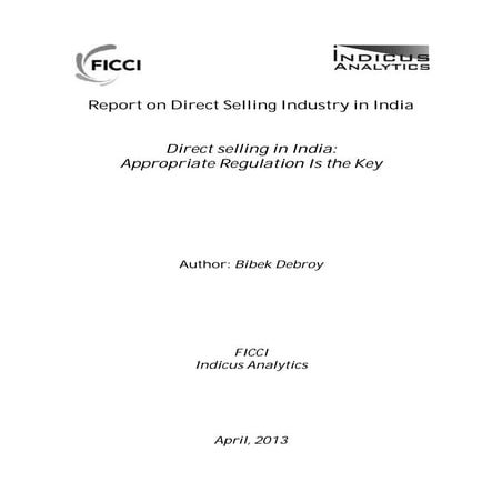 Report on direct selling industry in india