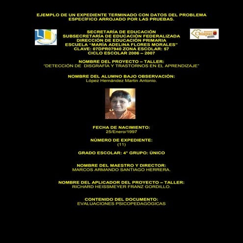 EJEMPLO EXPEDIENTE
