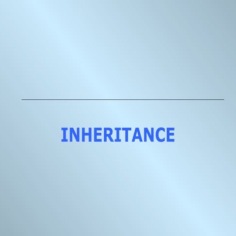 Inheritance & Polymorphism - 1 | PPT