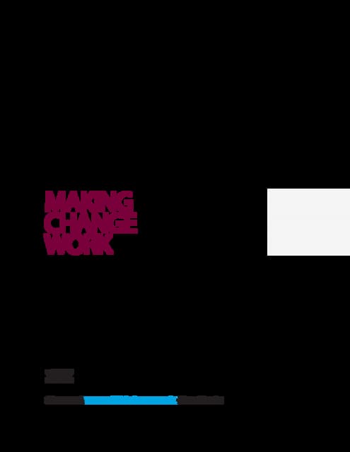 Change Management - Making Change Work