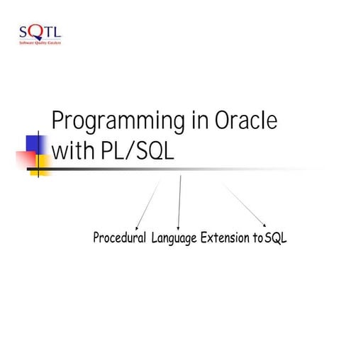 Programming in Oracle with PL/SQL | PPT