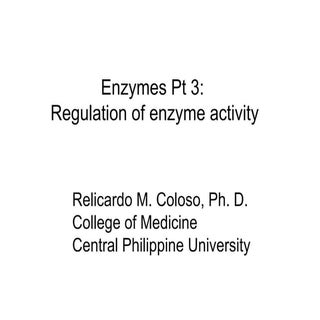 enzyme regulation