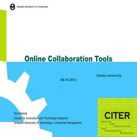 Online Collaboration Tools 8.10.2013