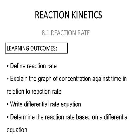 8.1 reaction rate