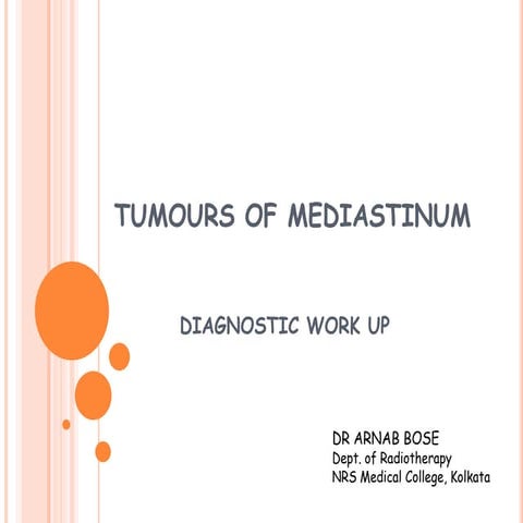 mediastinal tumors   investigations