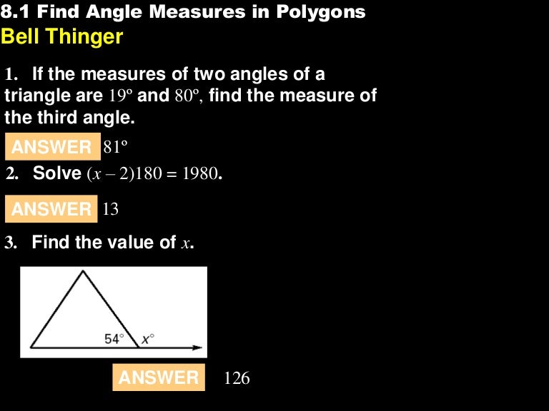 8 1 Find Angle Measures In Polygons