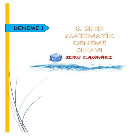 8. Sınıf Matematik Deneme Sınavı Cevap Anahtarlı