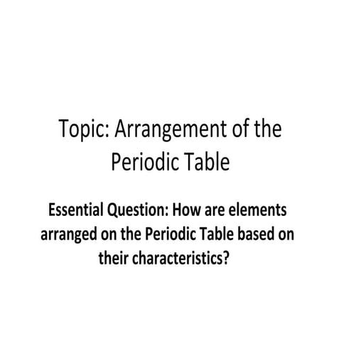  arrangement of the periodic table for cornell notes