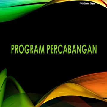 PROGRAM PERCABANGAN