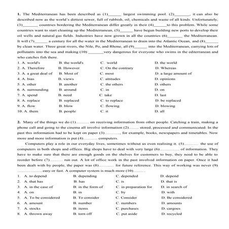 8. bài đọc đục lỗ