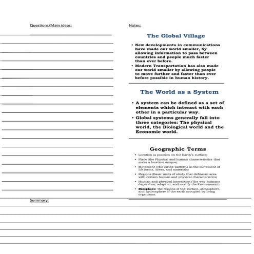 8.1 the global village