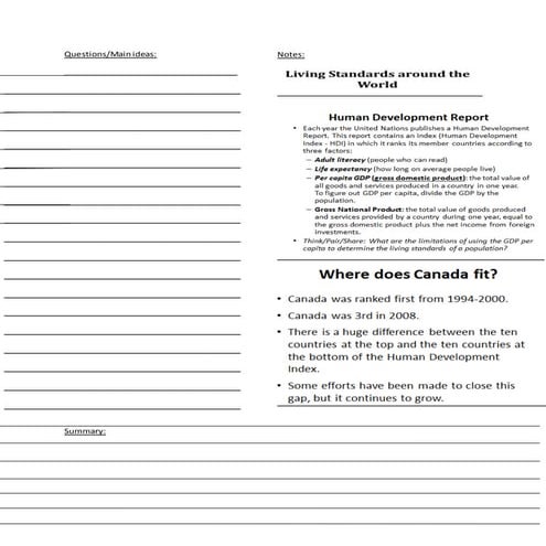 8.3 standards of living