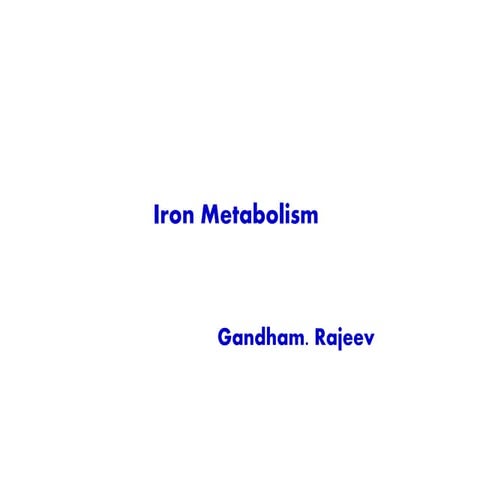 IRON METABOLISM