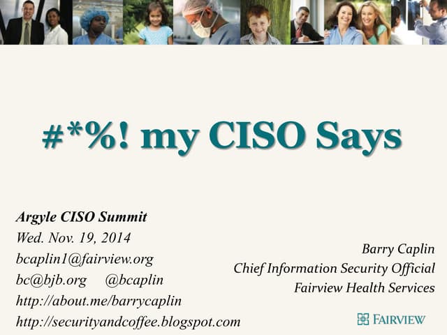 #%! My CISO Says