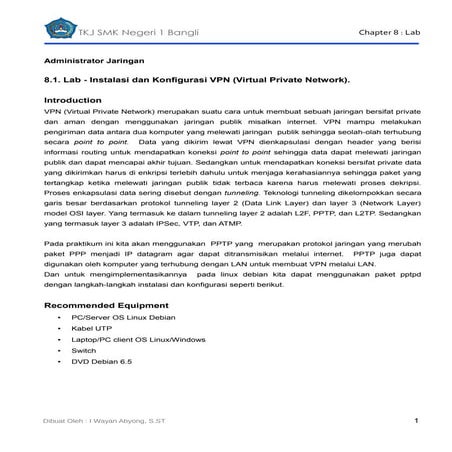 8.1 lab-instalasi dan konfigurasi vpn server