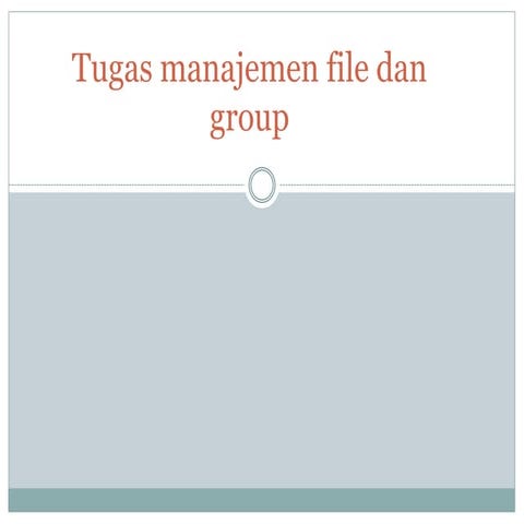 Tugas manajemen file dan group pada linux