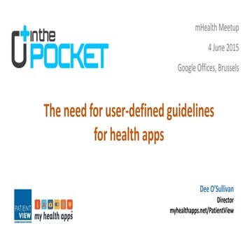 Patient View - The need for user-defined guidelines for health apps