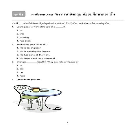 8.แนวข้อสอบ o net ภาษาอังกฤษ(ม.3)