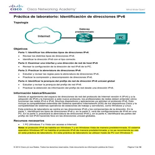 8.2.5.3 packet tracer configuring i pv6 addressing instructions | PDF