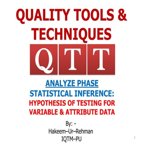 8. testing of hypothesis for variable &amp; attribute  data