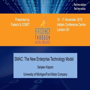 ETDP 2015 D1 SMAC & the Journey from Automation to Digital Factory - Snjeev K...