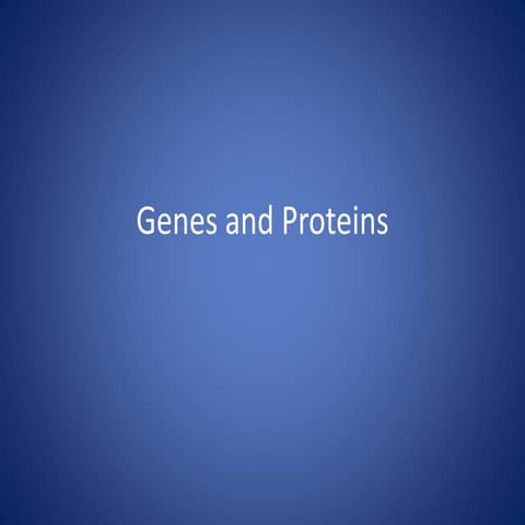 Genes and Proteins Combined