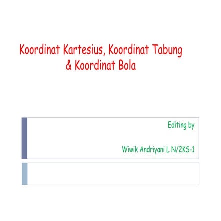 koordinat tabung dan bola