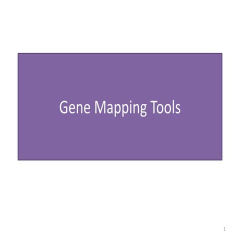 Gene mapping tools