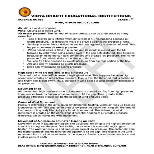 Wind, Storm and Cyclone