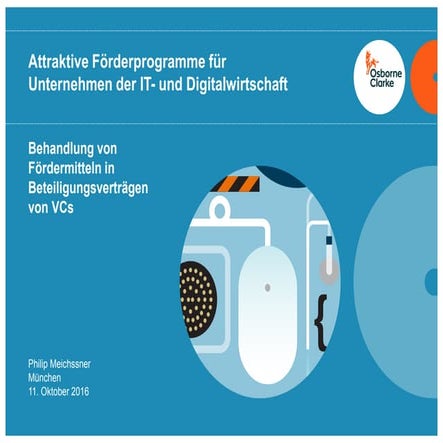 Behandlung von Fördermitteln in Beteiligungsverträgen von VCs