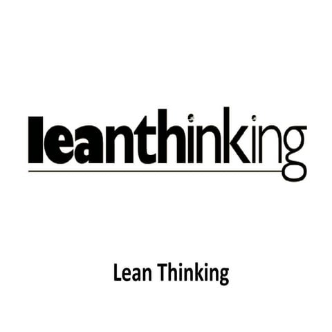 Lean thinking - Manu Melwin Joy