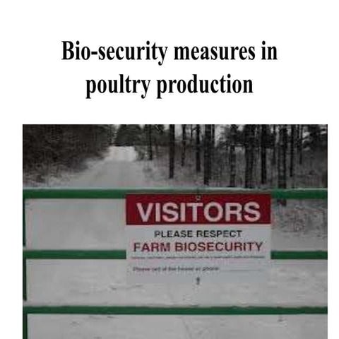 biosecurity and principles of disease prevention management