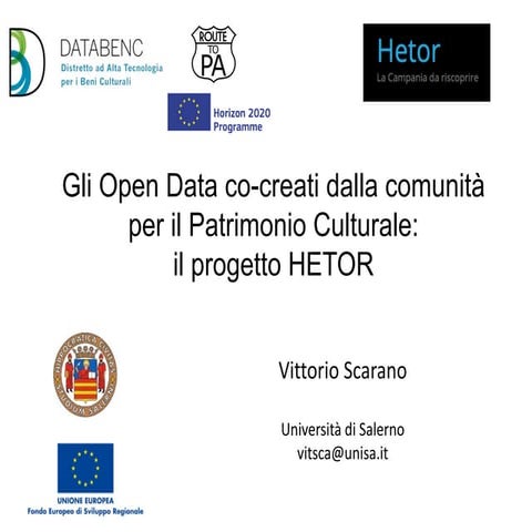 (8) Gli Open Data co-creati dalla comunità per il Patrimonio Culturale: il pr...
