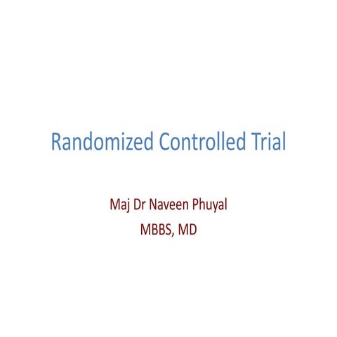 8. randomized control trials | PPT