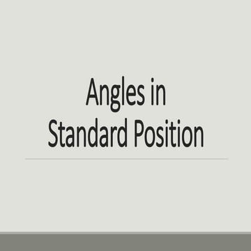 8. 1 angles in standard position