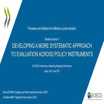 Processes and institutions for effective ex post evaluation