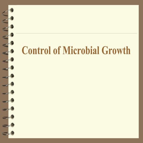 Control of Microbial growth