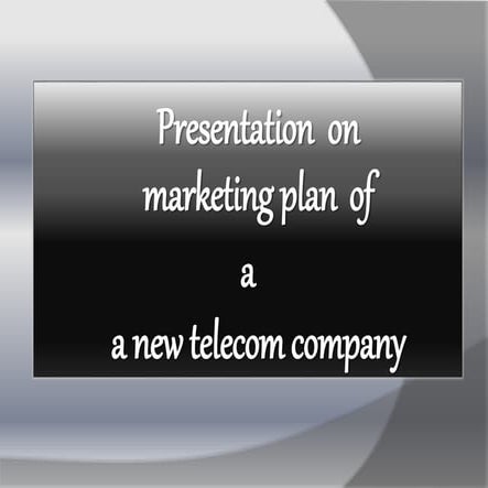 marketing plan of a new telecom company