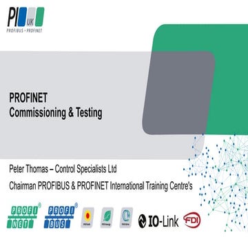 8. PROFINET network commissioning and testing - Peter Thomas