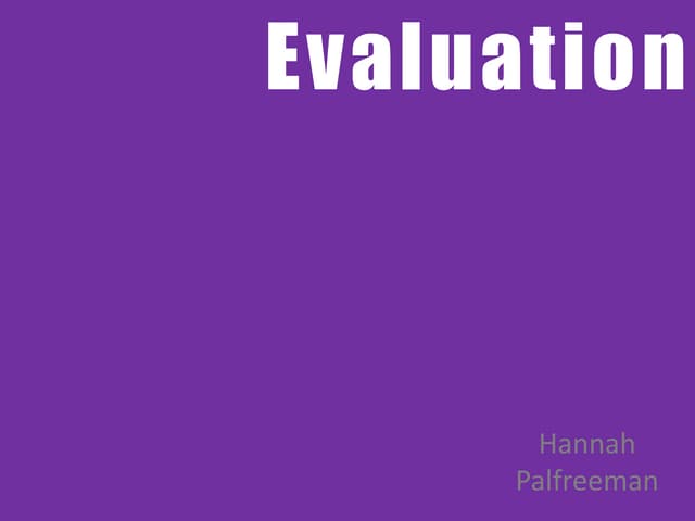 8. Evaluation
