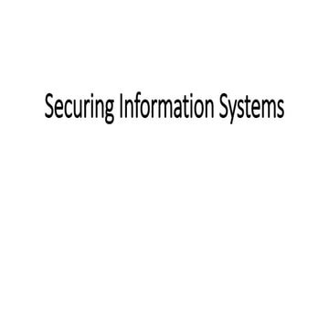 Securing information systems