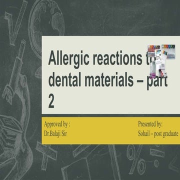 allergic reaction to endodontic materials