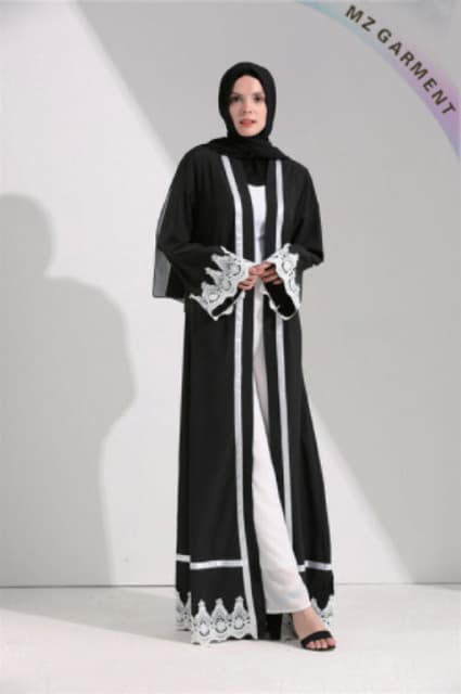 Muslim Fashion Dress At Hem For Women
