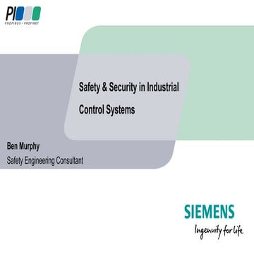 Industrial networks safety & security - e+h june 2018   ben murphy