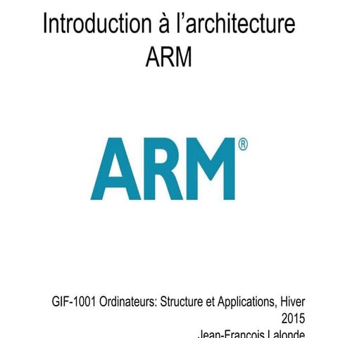 8. introduction a larchitecture arm | PPTX