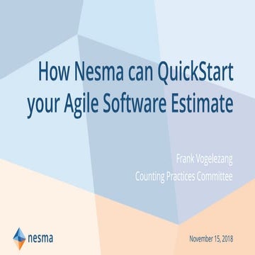 8. how nesma can quick start your software estimate   frank vogelezang