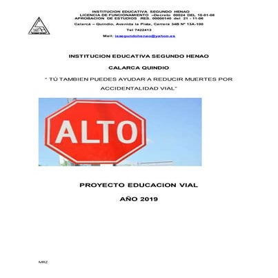 proyecto educación vial